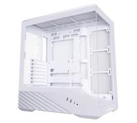 Lian Li Case per PC Mid-Tower V100 ATX, striscia LED RGB, design della piattaforma display con vetro temperato, supporto GPU da 420 mm, radiatore da 360 mm, I/O laterale e flusso d'aria ottimizzato