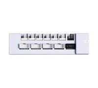 Lian Li Hub ventola universale USB e PWM, controller ventola con 4 connettori USB, 6 porte ventola, montaggio magnetico, 5 V/4 pin, compatibilità universale con custodia PSU/scheda madre, bianco