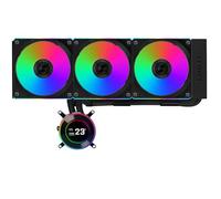 LIANLI Kit di raffreddamento ad acqua semplice, HydroShift II, LCD-C, 360CL, nero, display LCD IPS rotondo da 2,1", utilizza UNIFAN CL120 Wireless, Rivenditore autorizzato giapponese