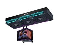 Lian Li Hydroshift II OLED curvo 360TL RGB Liquid CPU Cooler - 360 mm AIO - 3 x 120 mm TL Flex Fans - Schermo 6.6" - Effetti di animazione 3D - Basso rumore - LGA 1851/1700, AMD AM5/4 nero