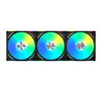 Lian-Li UNI FAN AL120 V2 ARGB PWM Lüfter, 3er Pack inkl. Controller - 120mm, nero