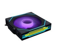 Lian Li UNI Fan SL-Infinity 12RSLIN1W1B - Ventole wireless con controllo del segnale wireless, 2,4 GHz, doppio specchio infinito, design a ghirlanda senza controllo, 120 pezzi, colore: Nero