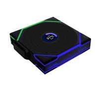 Lian Li UNI Fan TL LCD Wireless 120-confezione singola (Reverse Blade) 2,4 GHz Wireless Signal ARGB Fan-Infinity Mirror-Daisy-Chain-Syncing Lighting-Controller non incluso & Necessario - Nero