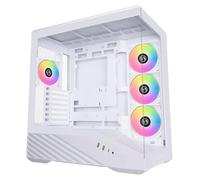 Lian Li V100 ATX Mid-Tower PC Case, 4 ventole ARGB PWM da 120 mm preinstallate, striscia LED RGB, piattaforma display con vetro temperato, supporto GPU da 420 mm, radiatore da 360 mm, flusso d'aria
