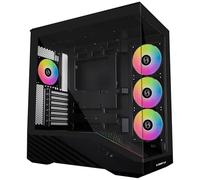 Lian Li V100 Mid Tower Case - Nero, supporto ATX, pannello frontale in rete, vetro temperato, USB-C, pannello laterale senza attrezzi