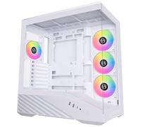 Lian Li V100 Mid Tower Case - Bianco, supporto ATX, pannello frontale in rete, vetro temperato, USB-C, pannello laterale senza attrezzi