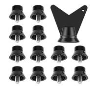 LIANCHEN 12 Pezzi Tacchetti da Calcio in Nylon con Chiave Inglese Tacchetti da Calcio compatibili con Tacchetti a Vite 13mm M5 Alta Compatibilità per Le competizioni e l'allenamento Quotidiano (Nero)