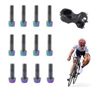 LIANCHEN - Set di 12 viti per asse di bicicletta, viti coniche per bicicletta, viti per reggisella per bicicletta, viti con testa conica per ciclismo in alluminio con rondelle, M5*20mm M6*20mm per