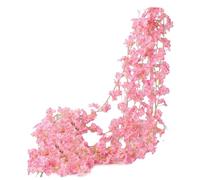 Liane di fiori di ciliegio artificiali - rami di ciliegio appesi - Decorazione in ghirlanda di falsi per giardino, camera da letto, casa, festa e arco di festa