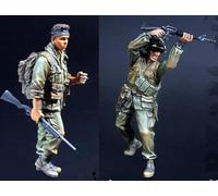 liangcaihua 1/35 Kit modello in resina di soldato statunitense della guerra del Vietnam (2 figure) non verniciato e non assemblato//j6f4i15