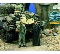 LIANGFANG 1/35 Figura in Resina Model Kit GK Soldato Americano e sacerdote 2 Figure Kit smontato e Non Verniciato