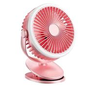 LIANGGM Piccolo Ventilatore, Ventilatore Personale Per Scrivania Ventola Di Raffreddamento Portatile Con Ventola USB A 4 Velocità Con Morsetto Robusto Compatto,Viaggi(Pink)