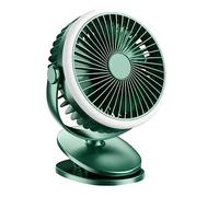 LIANGGM Piccolo Ventilatore, Ventilatore Personale Per Scrivania Ventola Di Raffreddamento Portatile Con Ventola USB A 4 Velocità Con Morsetto Robusto Compatto,Viaggi(Grün)