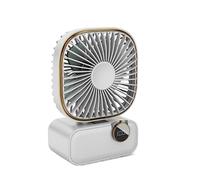 LIANGGM Piccolo Ventilatore, Ventilatore Personale Ventola Di Raffreddamento Portatile 3 Velocità Del Vento USB Ricaricabile Per Viaggi All'aperto Compatto,Viaggi(White)