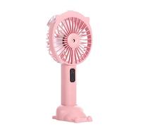 LIANGGM Piccolo Ventilatore, Ventilatore Portatile Personale Con Ventola Di Raffreddamento Da Tavolo A Ricarica USB Regolabile A 3 Velocità A Basso Rumore Compatto,Viaggi(Pink)
