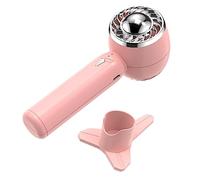 LIANGGM Piccolo Ventilatore, Ventilatore Portatile Ricaricabile USB A 3 Velocità Con Ventola Portatile Da Tavolo Base Per Donne E Ragazze Compatto,Viaggi(Pink)