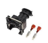 LIANGMEI 1-20Set 2 Pin/Way EV1 Junior Power Timer JPT Jetronic Kit Iniettore Carburante Connettore 282189-1 Arancione Blu Verde Nero Fit Compatible Auto(Black,10Sets)
