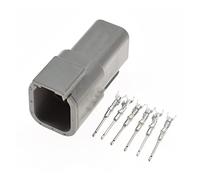 LIANGMEI Qingqing Store 1-20 Set. DTM 6. Adattatore di Avvio Elettrico con connettore Elettrico Impermeabile Automatico Pin DTM06-6S / ATM06-6S DTM04-6P / ATM04-6P (Color : Male Set, Size : 1Set)
