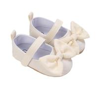 liangp Baby Girl Mary Jane con fiocco antiscivolo suola morbida PU neonato scarpe da 0 a 12 mesi sandali bambina 26 sandali bambino, beige., 20 EU
