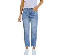 liangp Jeans da donna elasticizzati a vita alta, con gamba dritta e pantaloni denim sfilacciati da uomo, 30/32, Celeste., XXL