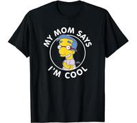 LIANGSHUANG Milhouse My Mom Says I'm Cool V1 T-Shirt, Nero , XL