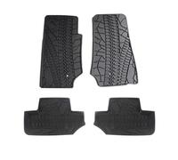 LIANGYIMEI Tappeti Auto per Jeep per Wrangler JK 2007-2017 2 Porte 4 Porte Tappetino Auto in Gomma Impermeabile Tappetino Antiscivolo Accessori Interni Tappetini(2Door 07-13)