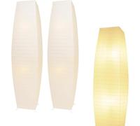 lianheng Lampada da terra in carta, lampada giapponese con paralume a lanterna in carta di riso, lampada da terra angolare in stile minimalista per camera da letto, ufficio e soggiorno (2 Pack)