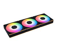 LIANLI 12RCL1F3B Case Fan Reverse Blade Modello UNI Fan RS lex 120 BK Confezione Tripla Collegamento Daisy Chain Illuminazione RGB Dual Zone con Controller L-Wireless Rivenditore Autorizzato