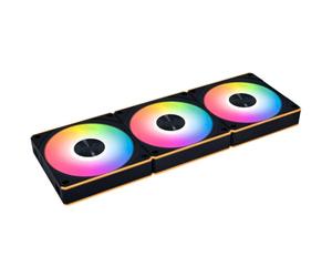 LIANLI 12RCL1F3B Case Fan Reverse Blade Modello UNI Fan RS lex 120 BK Confezione Tripla Collegamento Daisy Chain Illuminazione RGB Dual Zone con Controller L-Wireless Rivenditore Autorizzato