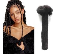 Lianlian Extension per dreadlock in veri capelli umani di spessore 0,6 cm, per uomo/donna, 30,5 cm, 50 fili, realizzate a mano, permanenti e permanenti, possono essere tinti, sbiancati, arricciati e