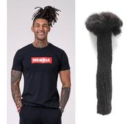 Lianlian Extension per dreadlock in veri capelli umani di spessore 0,6 cm, per uomo/donna, 50 fili, fatte a mano, permanenti e permanenti, possono essere tinti, sbiancati, arricciati e attorcigliati