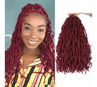 lianlian New Faux Locs 30,5 cm Crochet Hair New Soft Locs 6 confezioni/lotto ricci ondulati pre-loop Faux Locs Dea Estensioni dei capelli in fibra sintetica