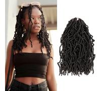 lianlian New Faux Locs 30,5 cm Crochet Hair New Soft Locs 6 confezioni/lotto ricci ondulati pre-loop Faux Locs Dea Estensioni dei capelli in fibra sintetica