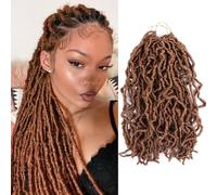 lianlian New Faux Locs 30,5 cm Crochet Hair New Soft Locs 6 confezioni/lotto ricci ondulati pre-loop Faux Locs Dea Estensioni dei capelli in fibra sintetica