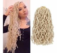 lianlian New Faux Locs 30,5 cm Crochet Hair New Soft Locs 6 confezioni/lotto ricci ondulati pre-loop Faux Locs Dea Estensioni dei capelli in fibra sintetica