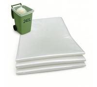 Lianpak Sacchetti per la spazzatura trasparenti, resistenti, extra forti, da 240 l, trasparenti, con parte superiore piatta, 40 micron, riciclati, resistenti agli strappi, per cucina, casa, uso