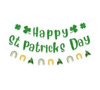 LIANRISES Irlanda San Patrizio Shamrock Garlands Banner, Decorazioni Per San Patrizio, St Patricks Day Decorations, Verde Erba A Quattro Foglie