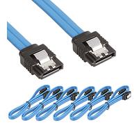 Lianshu 6 confezione cavo dritto SATA III 6.0 Gbps l = 61 cm blu 6Pack Blue