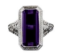 Liant Bijoux Bijoux Bijoux Gem Cubic Zirconia Anniversary Promise Ring Engagement Wedding Ring Men and Women's Ring Ganci rotondi Anelli, 9, Copper, Nessuna pietra preziosa