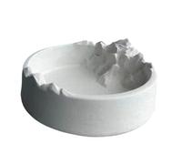 LIANTIAN Posacenere in Cemento Artistico, Piccolo posacenere da Tavolo, Facile da Usare, Facile da Pulire, Adatto per l'uso Domestico(White,10.5 * 10.5 * 5CM)