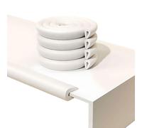 LIANTIAN Protezioni in Schiuma a Forma di U, Protezioni per Bordi di tavoli in Vetro, Protezioni angolari a Forma di U Fino a 2 cm per Ripiani della Cucina, scrivanie, tavolini da caffè(White,2m)