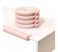 LIANTIAN Protezioni in Schiuma a Forma di U, Protezioni per Bordi di tavoli in Vetro, Protezioni angolari a Forma di U Fino a 2 cm per Ripiani della Cucina, scrivanie, tavolini da caffè(Pink,2m)