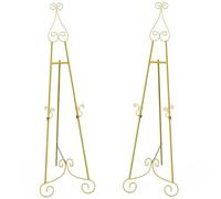 LIANTRAL Set di 2 cavalletti grandi in metallo per ingresso matrimonio segno di benvenuto supporto regolabile autoportante cornice specchio arte rack con catena supporto per pittura esposizione