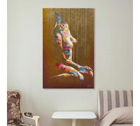 lianyibo 1 pezzo di bella donna su tela, arte da parete, donne astratte, dipinto colorato, corpo nudo, poster, stampe, immagine femminile, arredamento per la casa, 50x75 cm, senza cornice