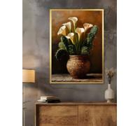 lianyibo 1 pezzo vintage con stampa di calle e cactus, natura morta con fiori, stampa floreale di cactus, decorazione per camera da letto Dark Academia, 70x110 cm, senza cornice