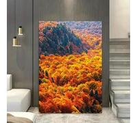 lianyibo 1 quadro su tela con foresta autunnale vibrante stampa di uno splendido paesaggio montano con fogliame autunnale arredamento moderno per la casa cornice 80x120 cm