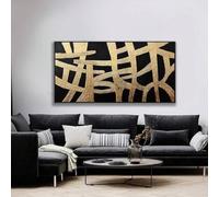 lianyibo Decorazione murale astratta su tela, opera d'arte, pittura a olio colorata, fantasia, graffiti, arte per camera da letto, soggiorno, decorazione 50x100 cm senza cornice