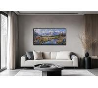 lianyibo Ho trovato colui che la mia anima ama. Stampa artistica da parete con paesaggio di montagna e lago, versetto della Bibbia, decorazione da parete (90x180 cm/cornice interna).