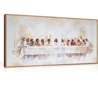 lianyibo Jesus Last Supper Canvas Wall Art Christian Twelve Apostle Wall Decor, Bible Renaissance Posters Prints for Living Room(55x110cm/Senza cornice)