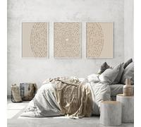 lianyibo Poster con stampa di Gesù che sfama 5000 persone moderna arte murale cristiana della Bibbia 5 pani e 2 pesci schizzo della Bibbia di Gesù per la casa 50x70cmx3 senza cornice